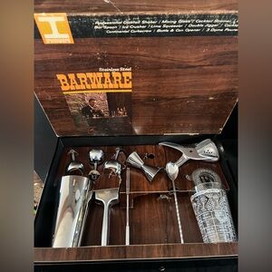 Vintage Midcentury Irvinware Stainless Steel Barware Original Box Partial Set